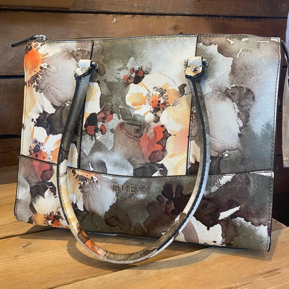 Guess | Floral Print Satchel Style Bag